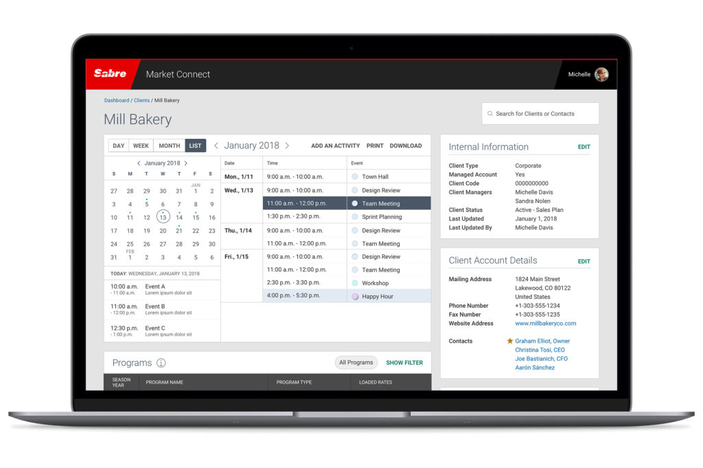 The client management tool allows partners to manage customer relationships in depth